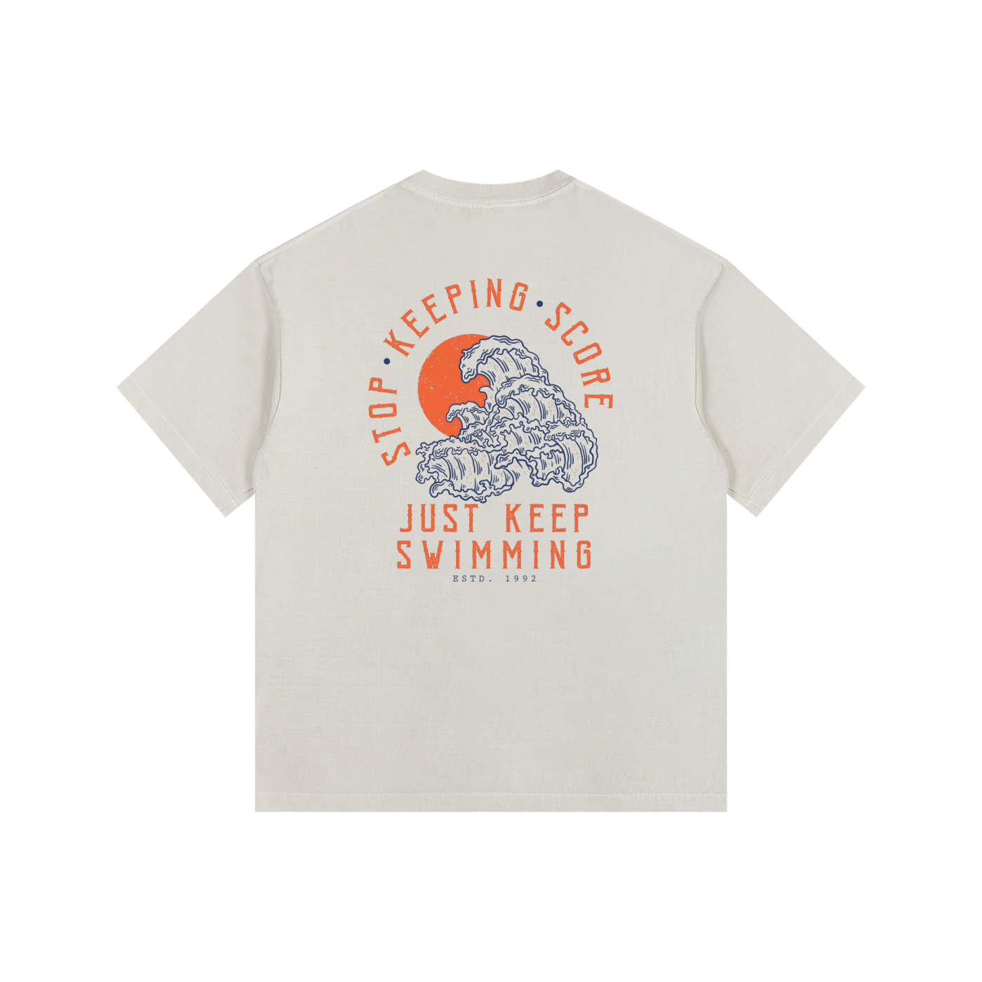 Just Keep Swimming Vintage Washed Oversized Cotton T-Shirt