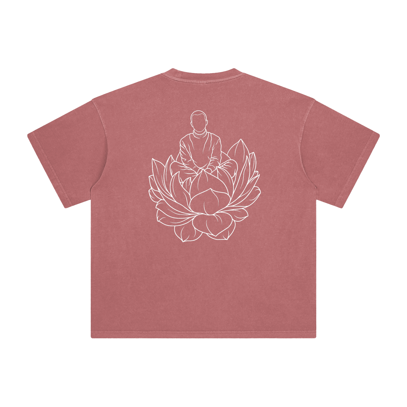 Lotus Flower Enzyme Washed T-Shirt
