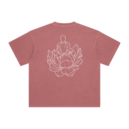 Lotus Flower Enzyme Washed T-Shirt
