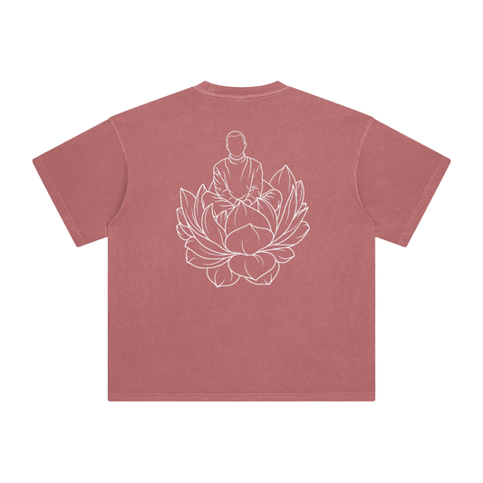 Lotus Flower Enzyme Washed T-Shirt